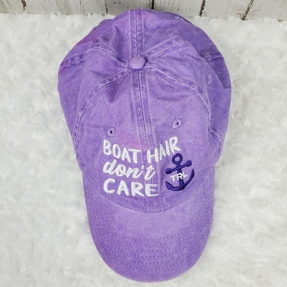 Boat Hair Don't Care Cap Purple Pink OSFM - Picture 4 of 8